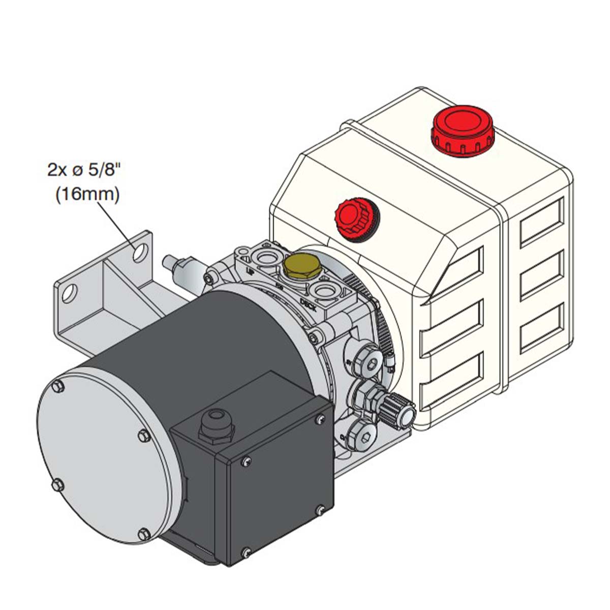 Motor completo para rampa hidráulica.