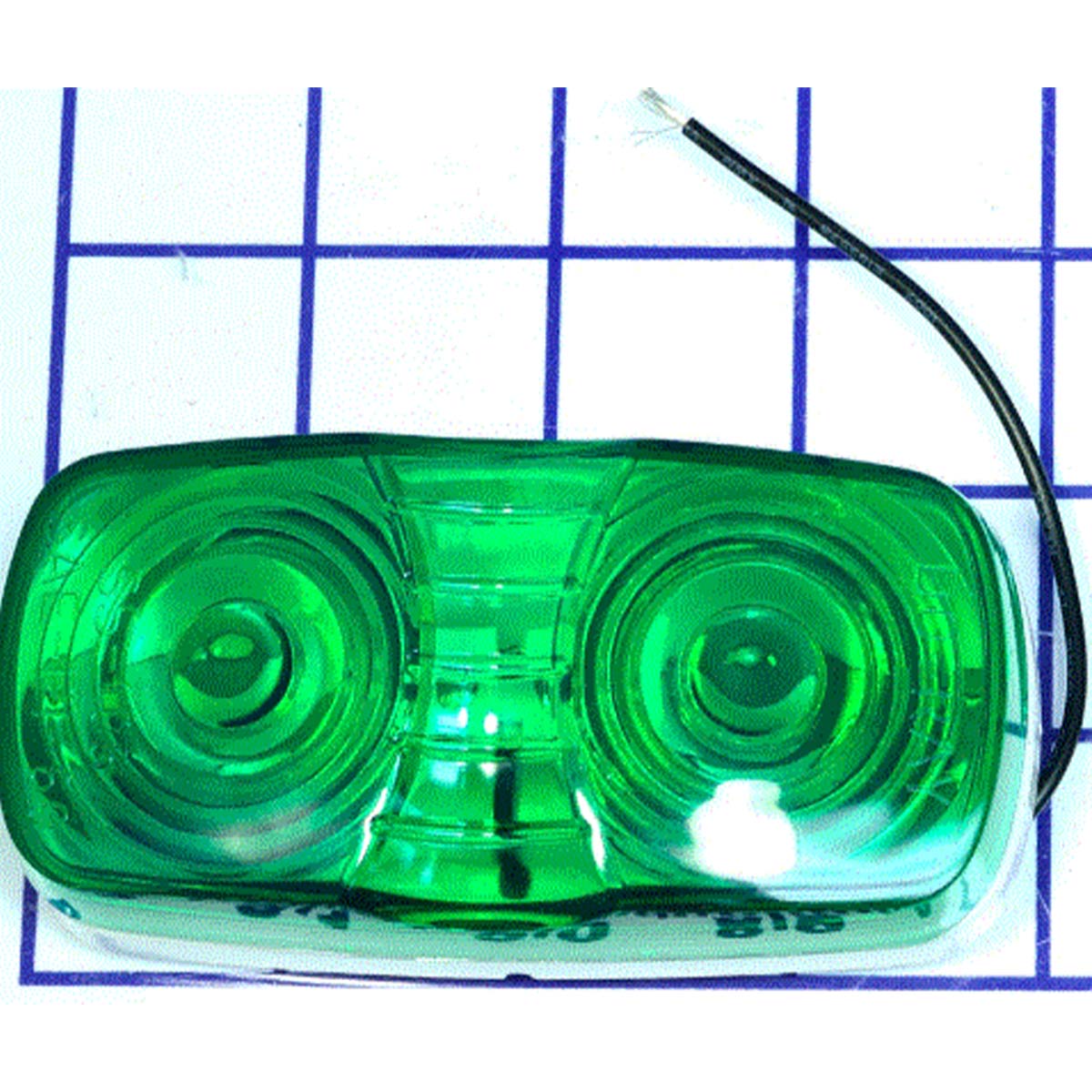 Green Inside Light w/ Bulb & Housing Rectangle