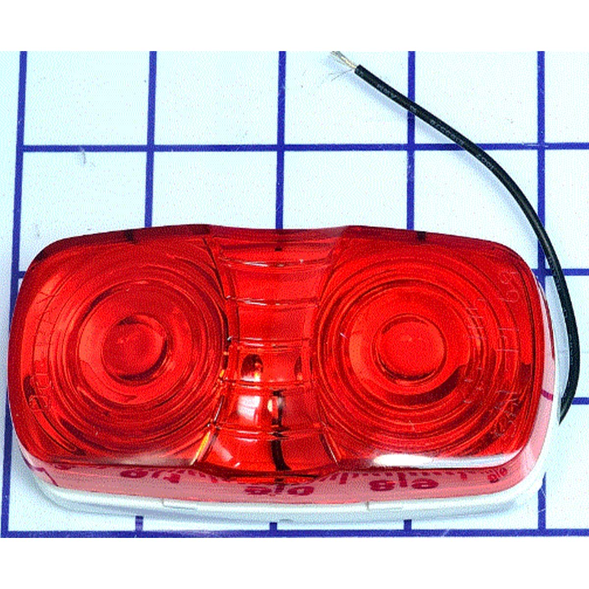 Red Inside Light w/ Bulb & Housing Rectangle
